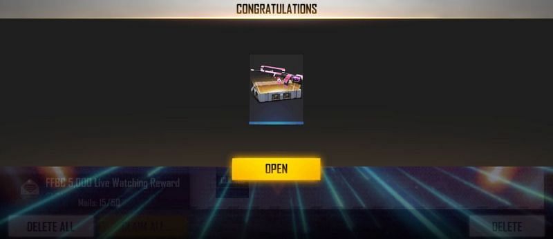 Rewards can be collected via the in-game mail section